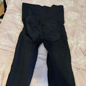 Athletic Works Black Kids Leggings with Bow Accent